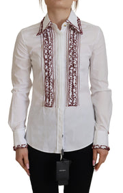 Dolce & Gabbana Elegant White Cotton Polo Top - ACCEXO