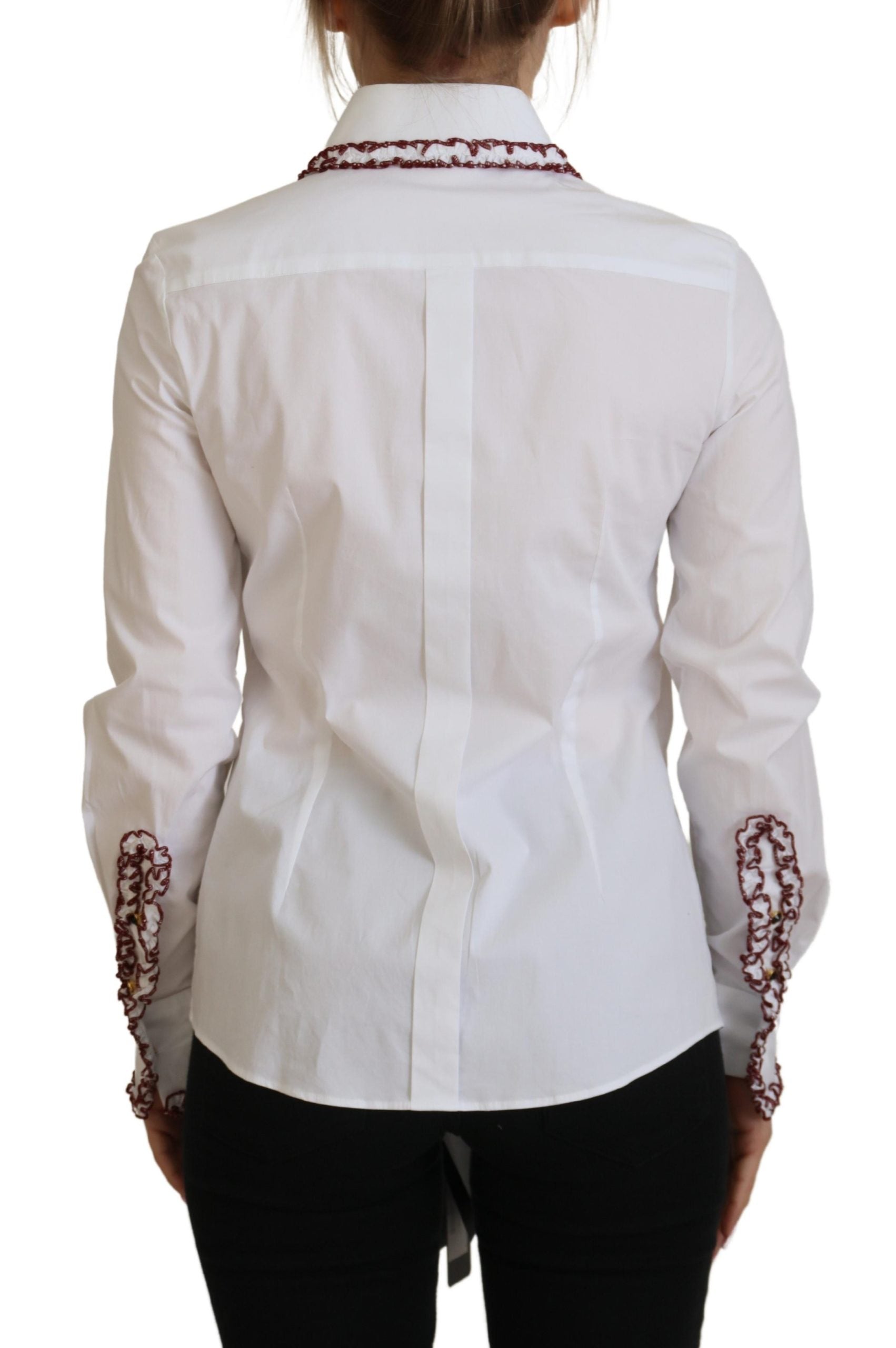 Dolce & Gabbana Elegant White Cotton Polo Top - ACCEXO
