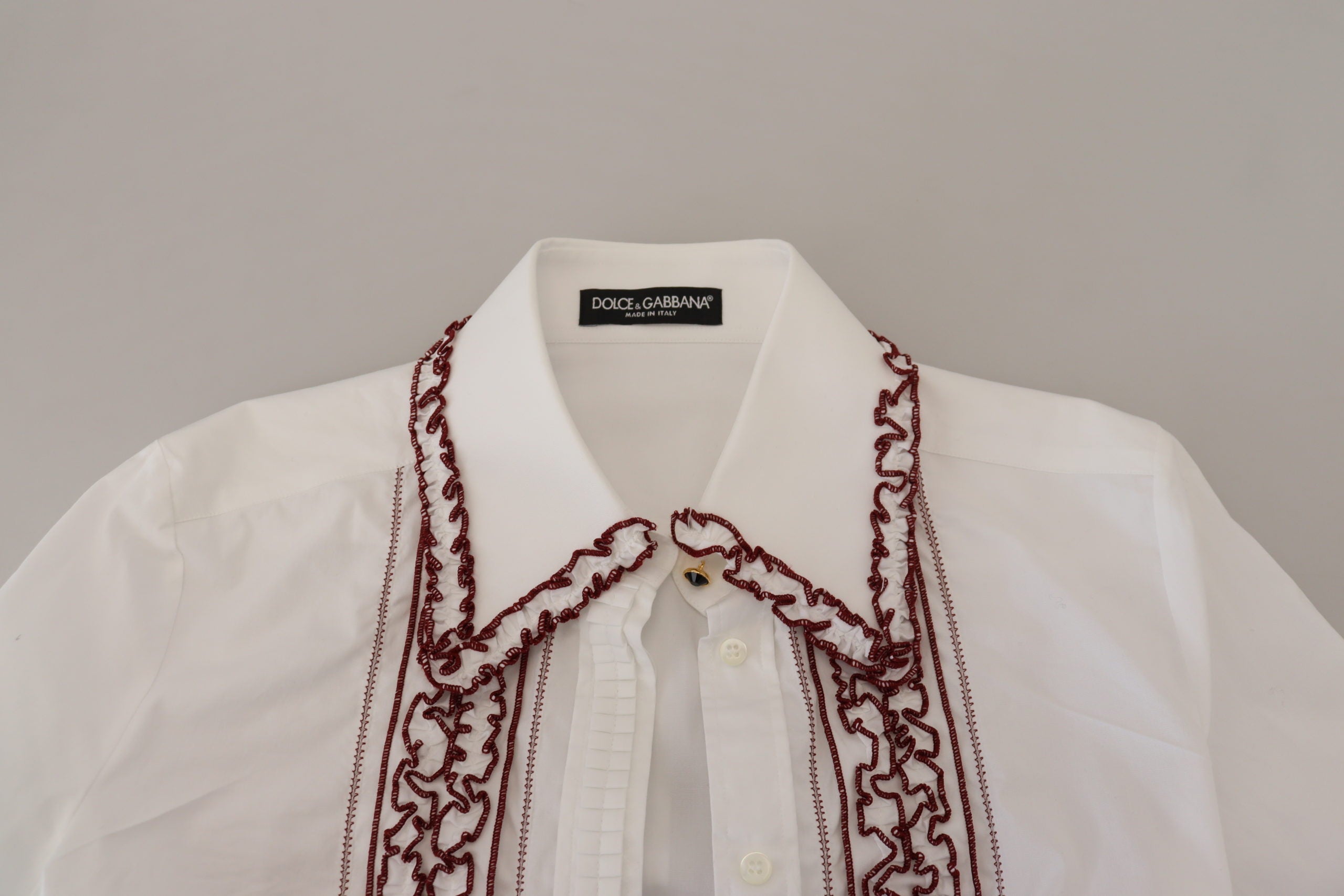 Dolce & Gabbana Elegant White Cotton Polo Top - ACCEXO