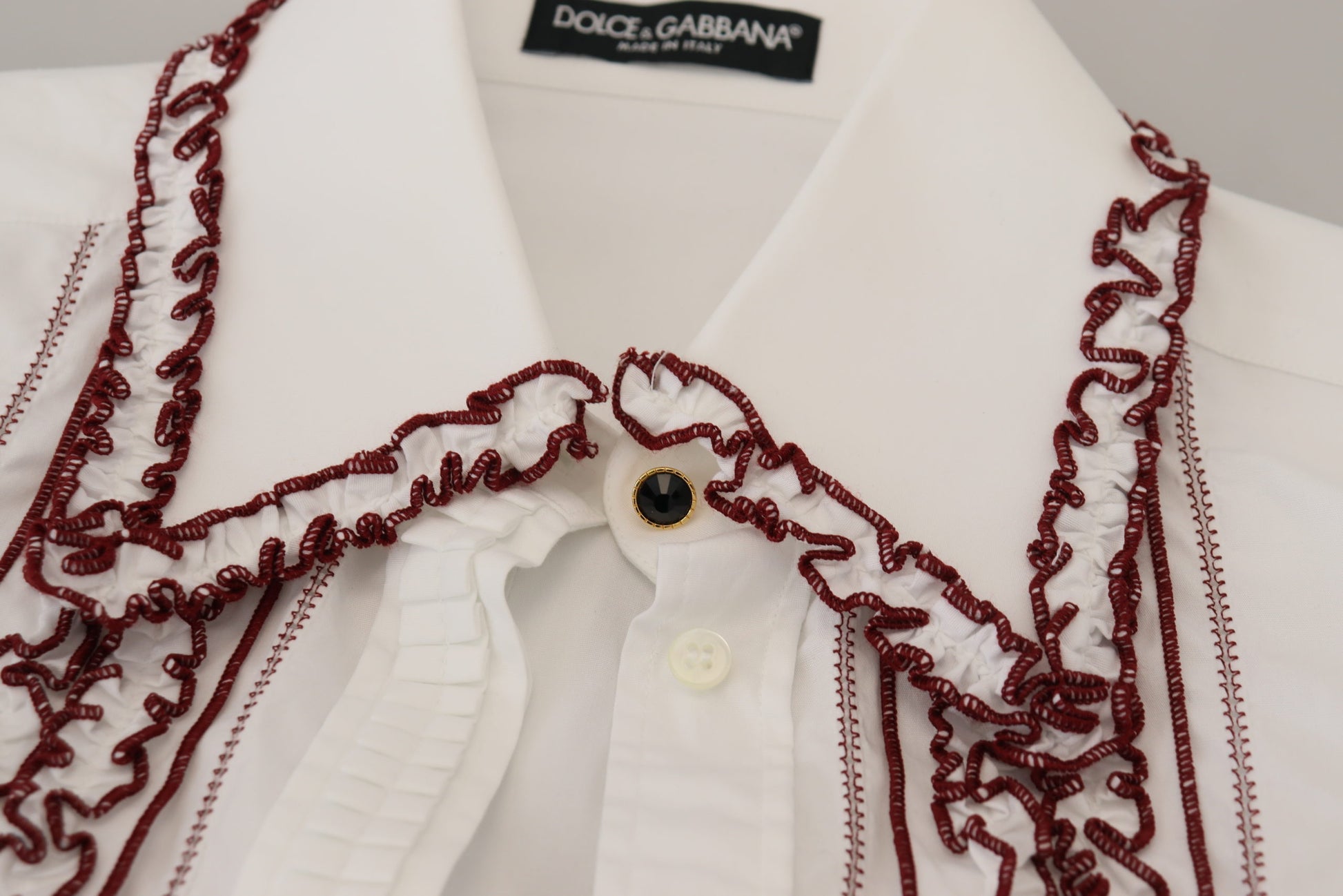 Dolce & Gabbana Elegant White Cotton Polo Top - ACCEXO