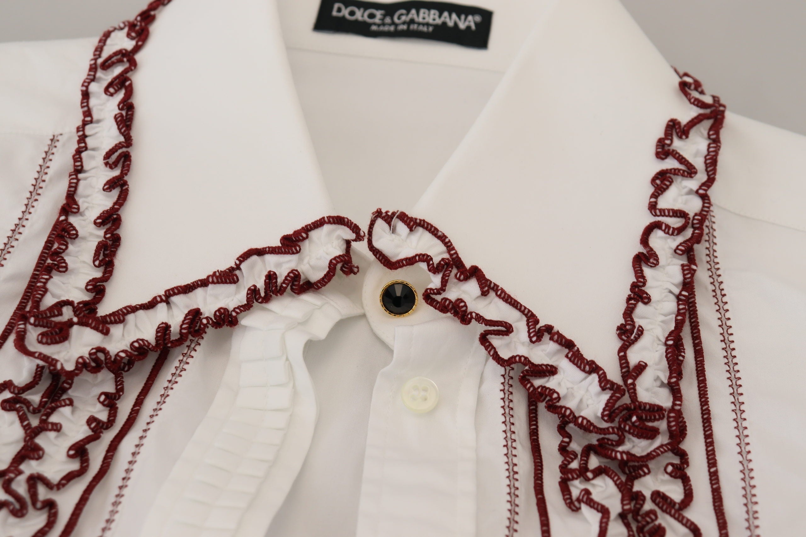Dolce & Gabbana Elegant White Cotton Polo Top - ACCEXO