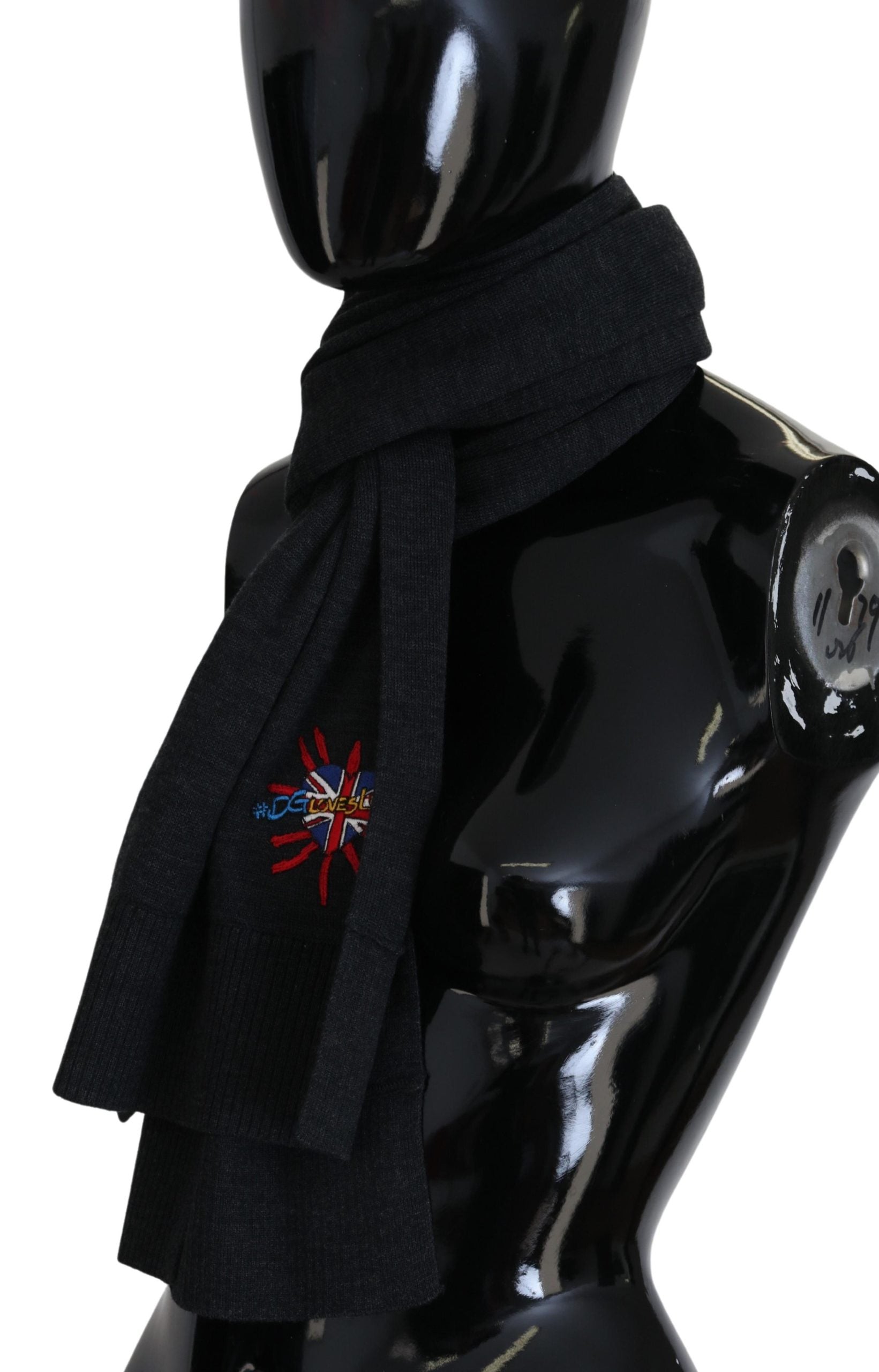 Dolce & Gabbana Elegant Black Wool Scarf Wrap - ACCEXO