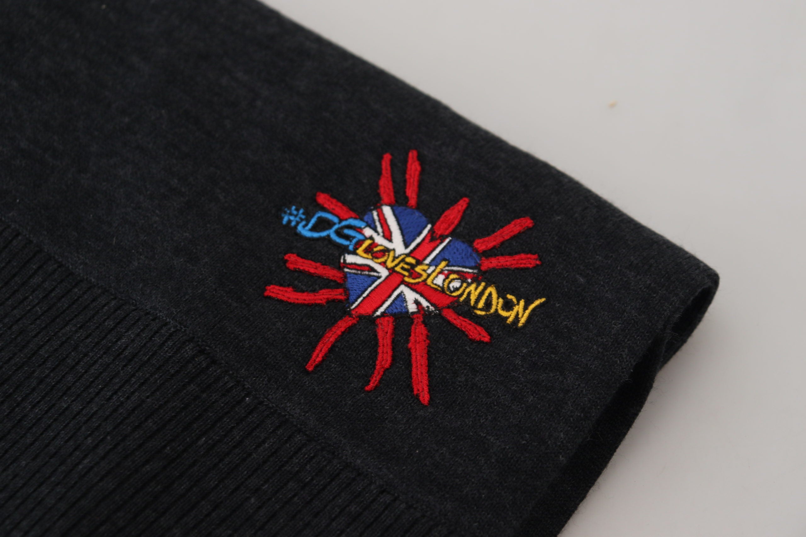 Dolce & Gabbana Elegant Black Wool Scarf Wrap - ACCEXO