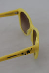 Dolce & Gabbana Chic Yellow Acetate Gradient Sunglasses