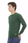 Baldinini Trend Green Cotton Men Sweater