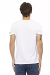 Trussardi Action White Cotton Men's V-Neck T-Shirt