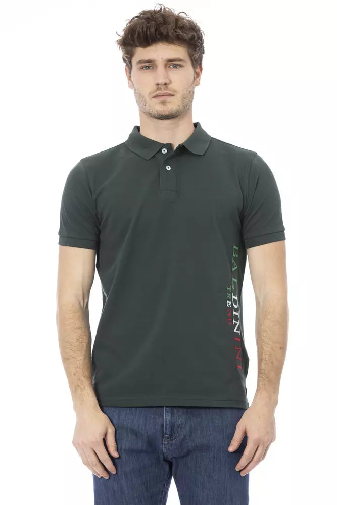 Baldinini Trend Green Cotton Men Polo - ACCEXO