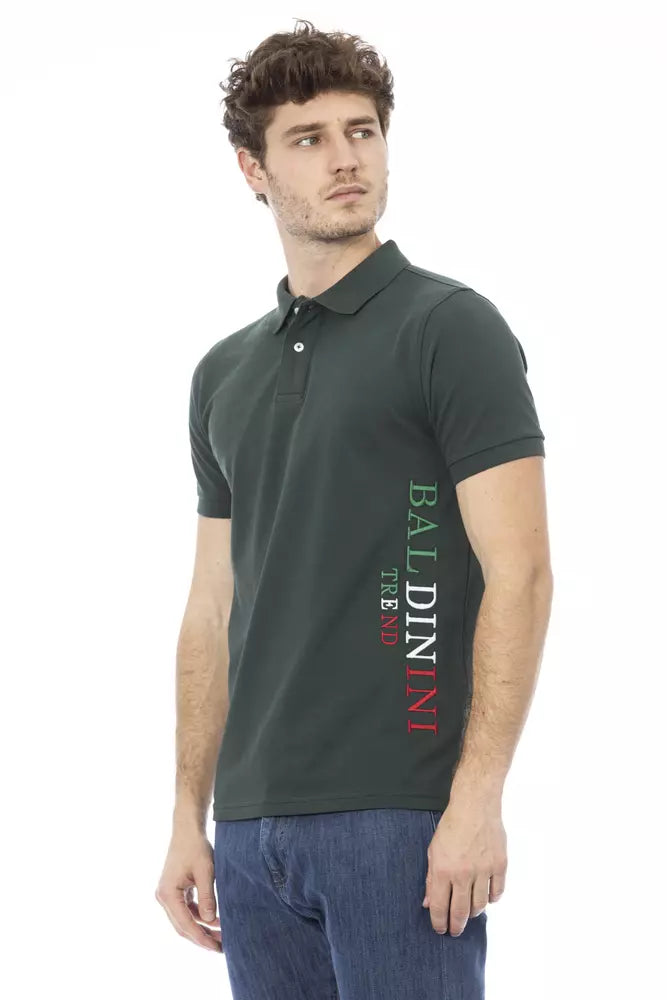 Baldinini Trend Green Cotton Men Polo - ACCEXO