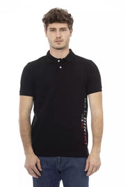 Baldinini Trend Black Cotton Men Polo Shirt - ACCEXO