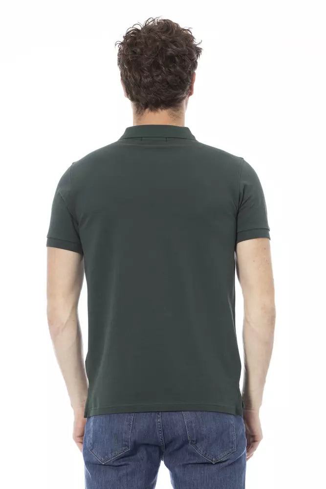 Baldinini Trend Green Cotton Men Polo - ACCEXO