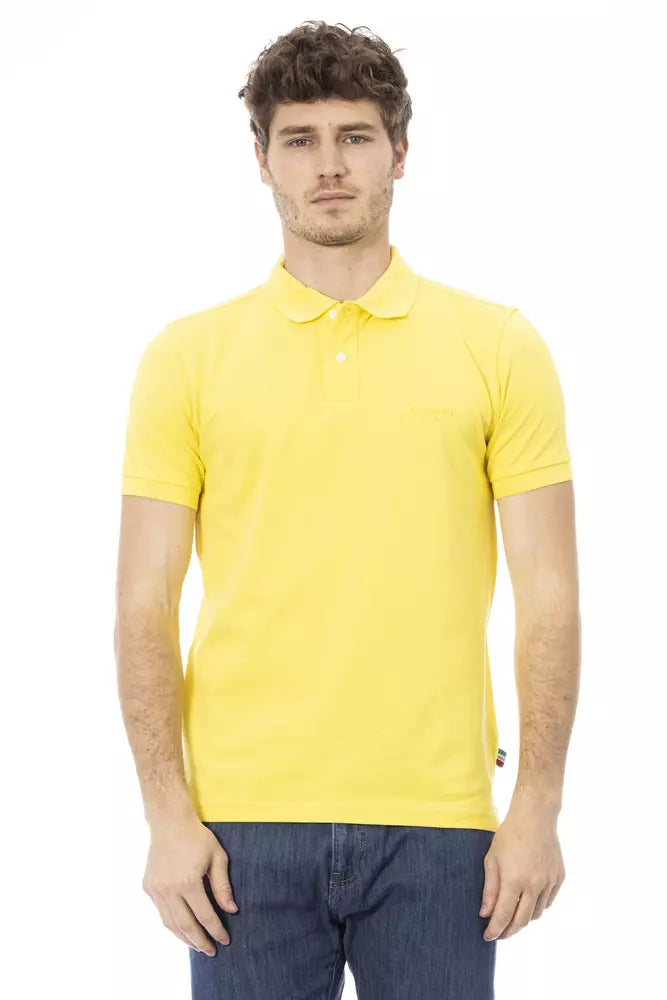 Baldinini Trend Yellow Cotton Men Polo Shirt - ACCEXO