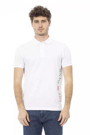 Baldinini Trend White Cotton Men Polo Shirt - ACCEXO