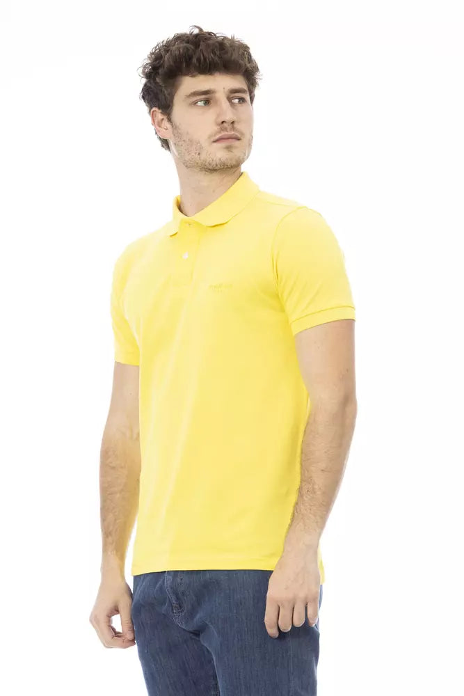 Baldinini Trend Yellow Cotton Men Polo Shirt - ACCEXO