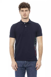 Baldinini Trend Blue Cotton Men Polo Shirt - ACCEXO