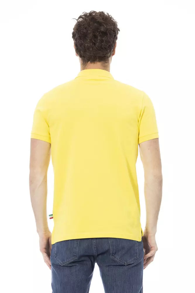 Baldinini Trend Yellow Cotton Men Polo Shirt - ACCEXO