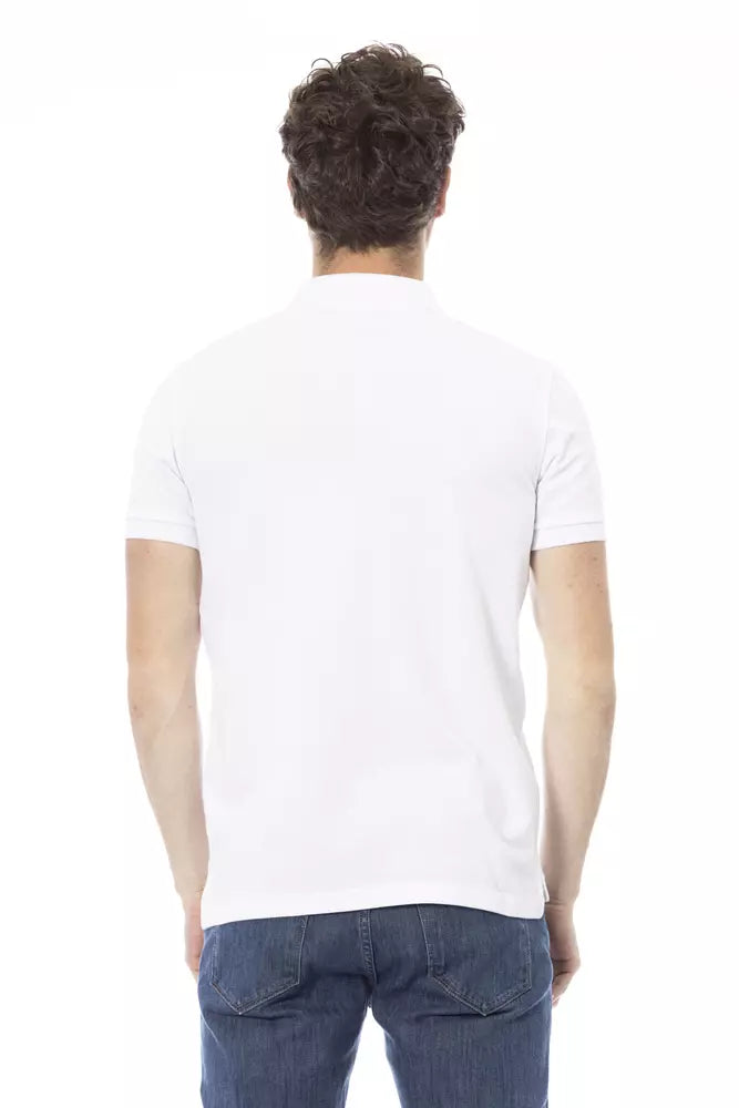 Baldinini Trend White Cotton Men Polo Shirt - ACCEXO