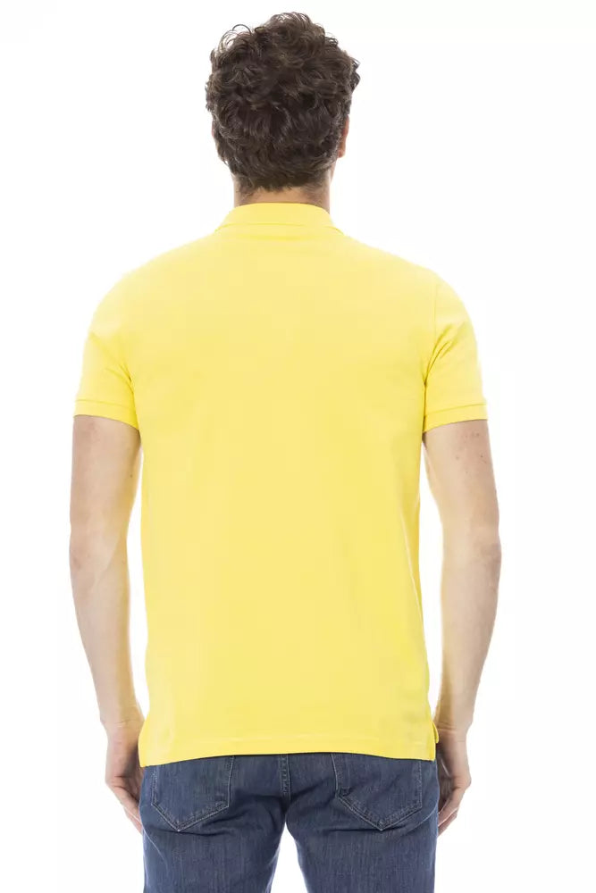 Baldinini Trend Yellow Cotton Men Polo Shirt - ACCEXO