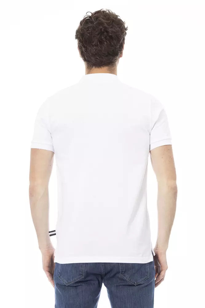 Baldinini Trend White Cotton Men Polo Shirt - ACCEXO