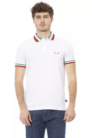 Baldinini Trend White Cotton Men Polo Shirt - ACCEXO