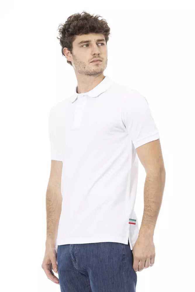 Baldinini Trend White Cotton Men Polo - ACCEXO