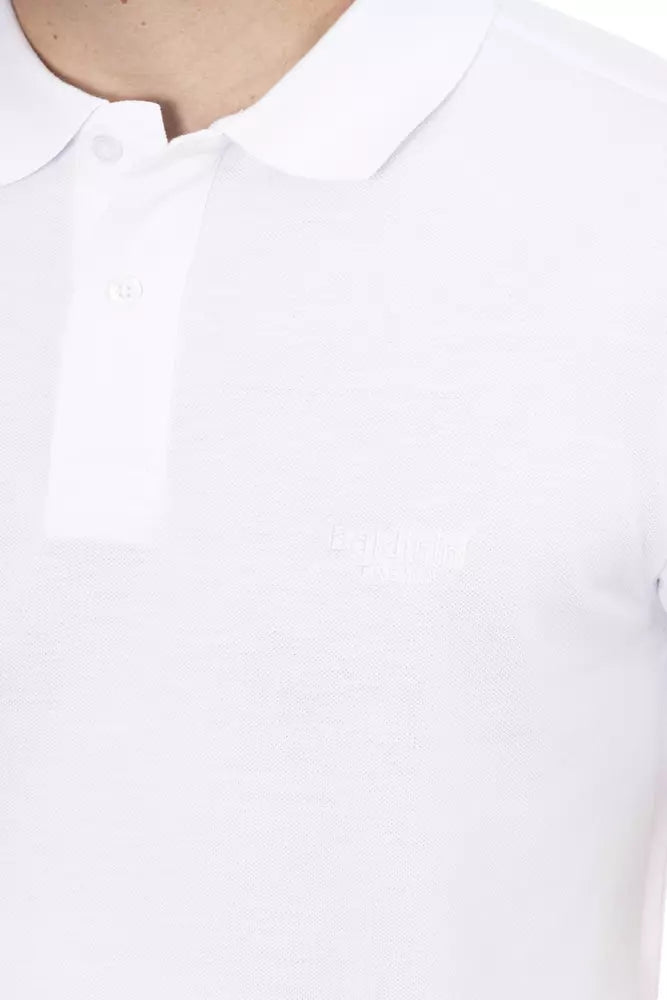 Baldinini Trend White Cotton Men Polo - ACCEXO