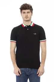 Baldinini Trend Black Cotton Men Polo Shirt - ACCEXO