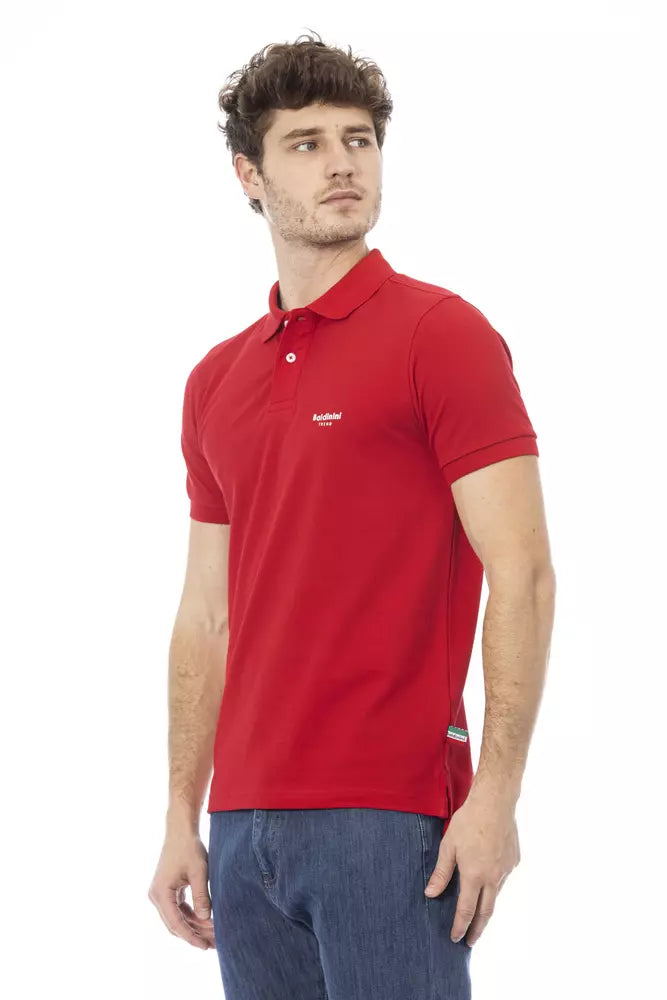 Baldinini Trend Red Cotton Men Polo Shirt - ACCEXO