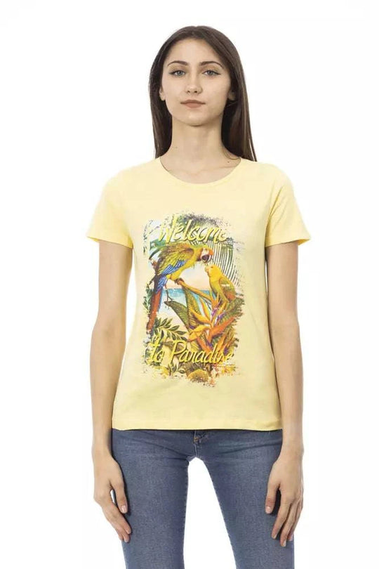 Trussardi Action Yellow Cotton Women's Top