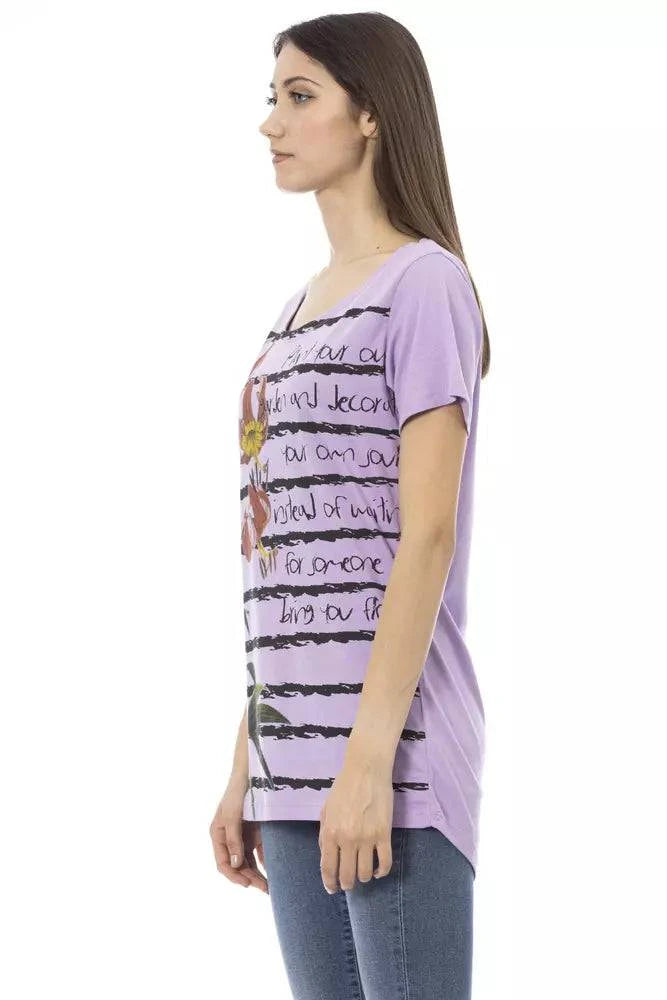 Trussardi Action Purple Cotton Women Top - ACCEXO