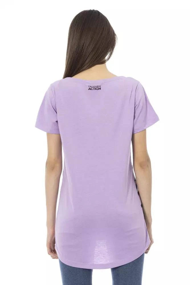 Trussardi Action Purple Cotton Women Top - ACCEXO