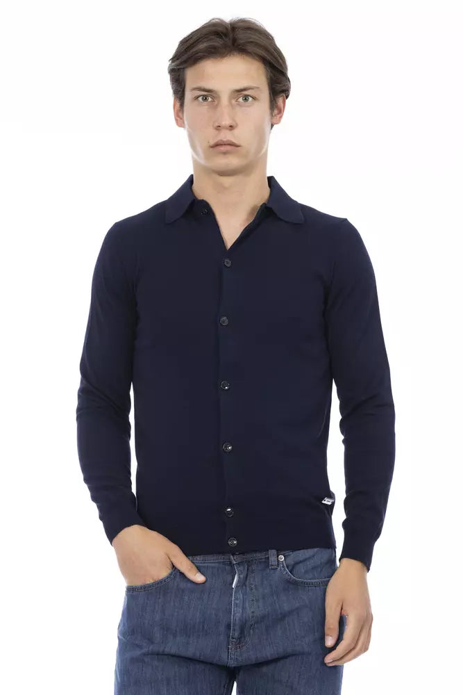 Baldinini Trend Blue Cotton Men Shirt - ACCEXO