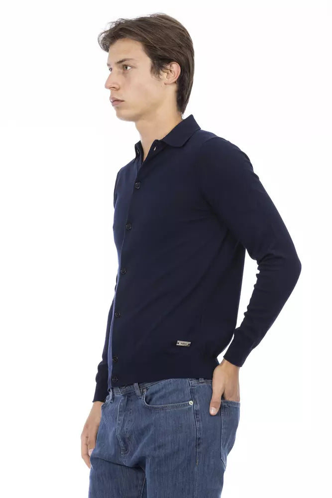Baldinini Trend Blue Cotton Men Shirt - ACCEXO