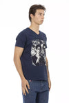 Trussardi Action Blue Cotton Men T-Shirt