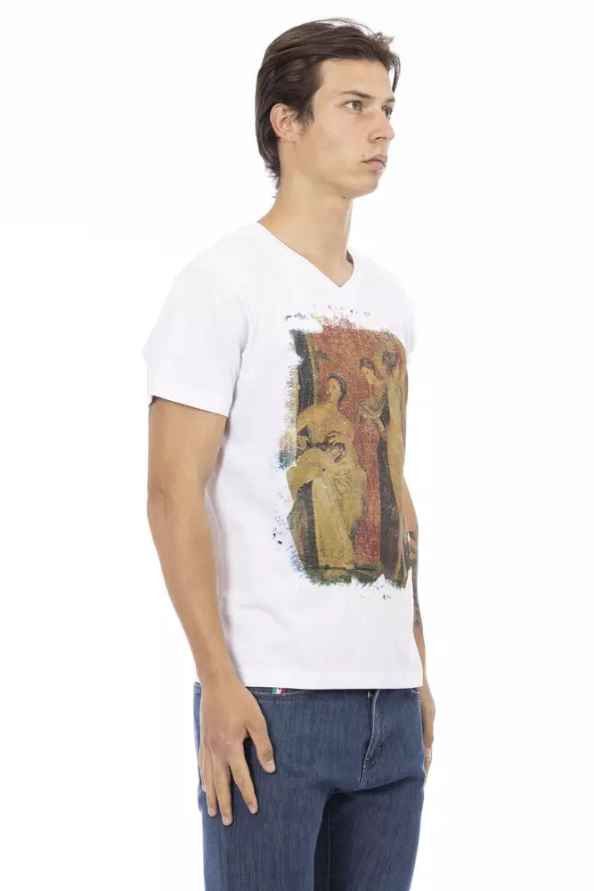 Trussardi Action White Cotton Men T-Shirt