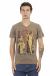 Trussardi Action Brown Cotton Men T-Shirt