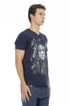 Trussardi Action Blue Cotton Men T-Shirt