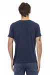 Trussardi Action Blue Cotton Men T-Shirt