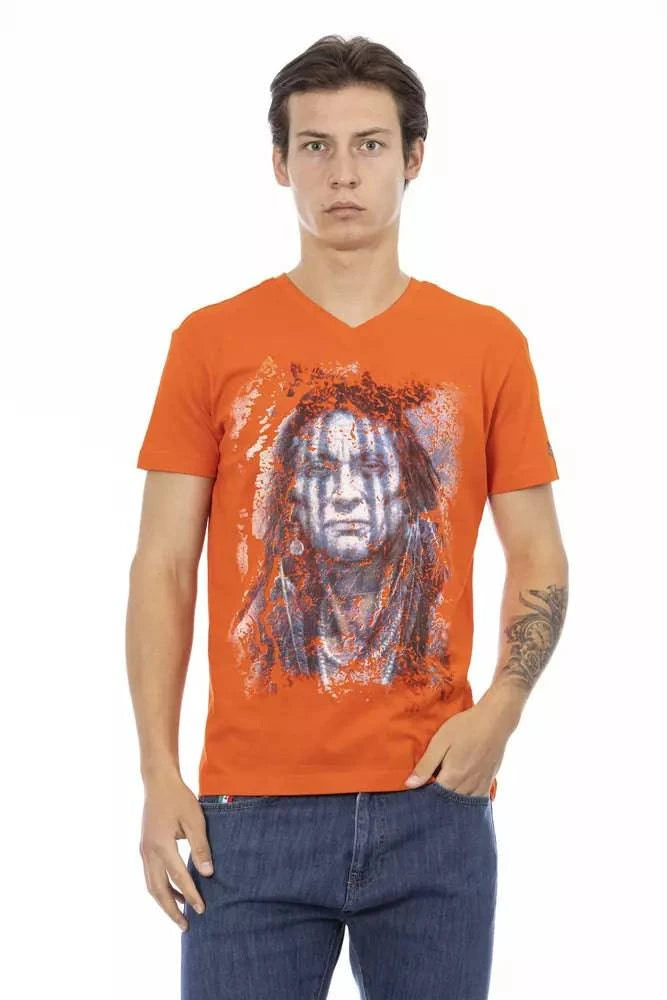 Trussardi Action "Orange Cotton Men T-Shirt" - ACCEXO