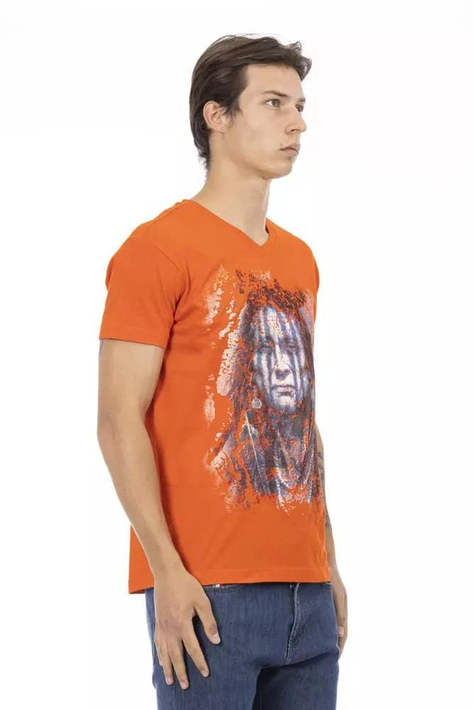 Trussardi Action "Orange Cotton Men T-Shirt" - ACCEXO