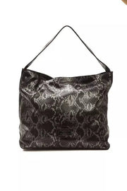 Pompei Donatella Gray Leather Women Shoulder Bag - ACCEXO