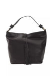 Pompei Donatella Black Leather Women Shoulder Bag