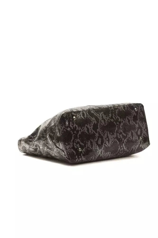 Pompei Donatella Gray Leather Women Shoulder Bag - ACCEXO