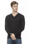 Billionaire Italian Couture Black Cashmere Men Sweater