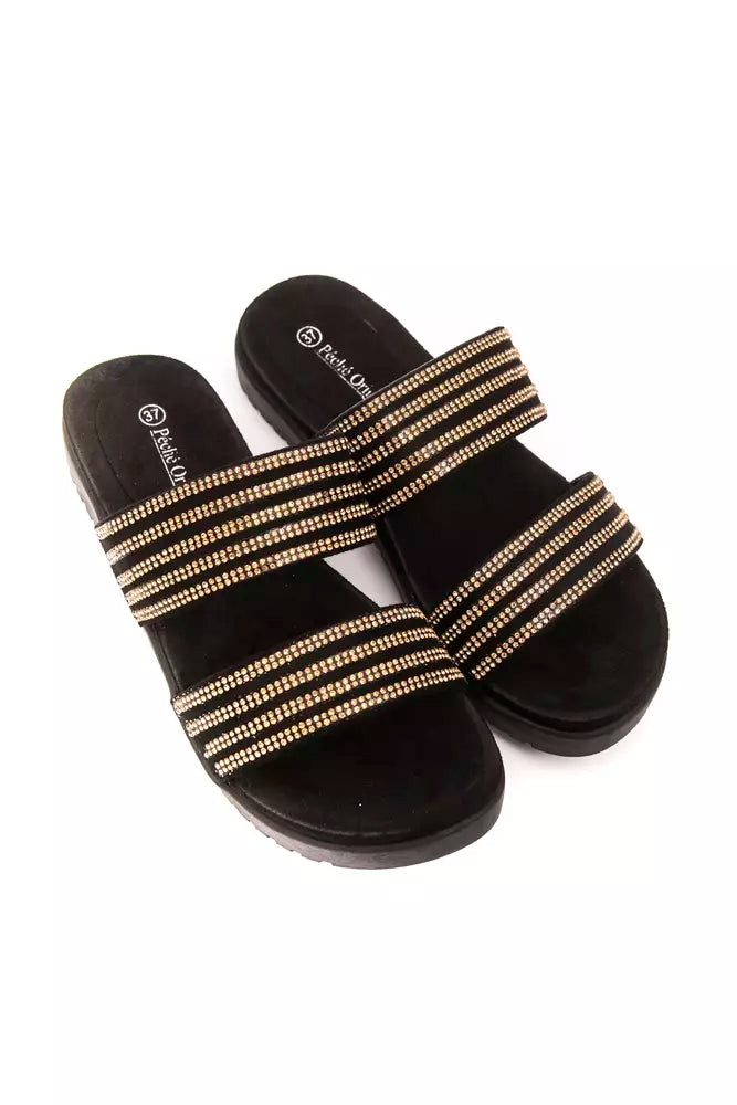 Péché Originel Gold Textile Women Sandal - ACCEXO