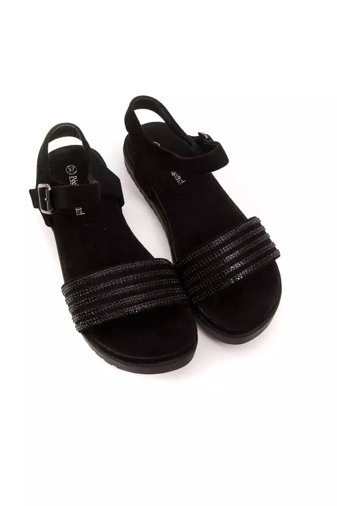 Péché Originel Black Textile Women Sandal - ACCEXO