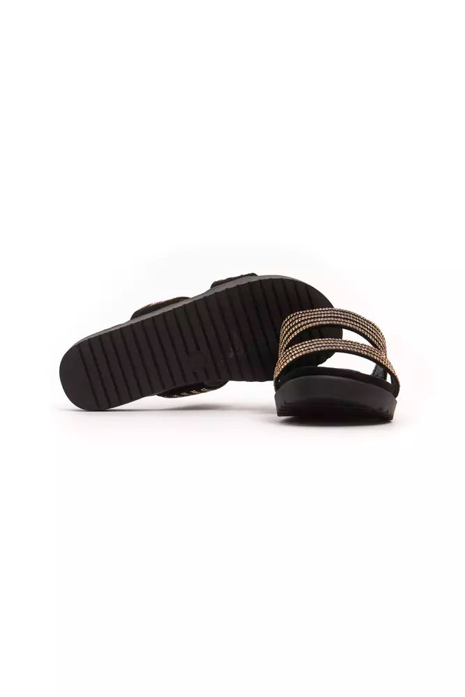 Péché Originel Gold Textile Women Sandal - ACCEXO