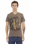 Trussardi Action Brown Cotton Men T-Shirt