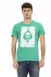 Trussardi Action Green Cotton Men T-Shirt