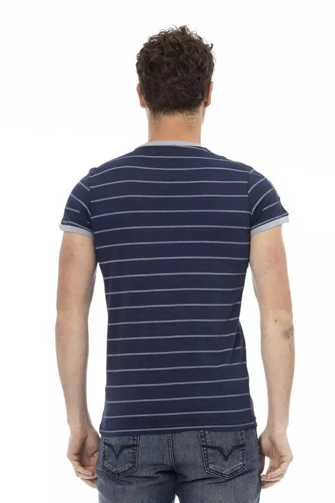 Trussardi Action Blue Cotton Men T-Shirt - ACCEXO