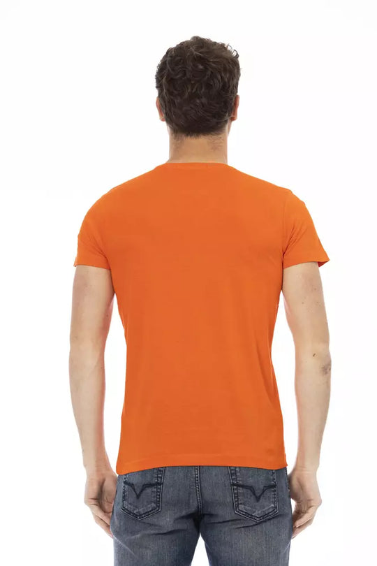 Trussardi Action Orange Cotton Men T-Shirt